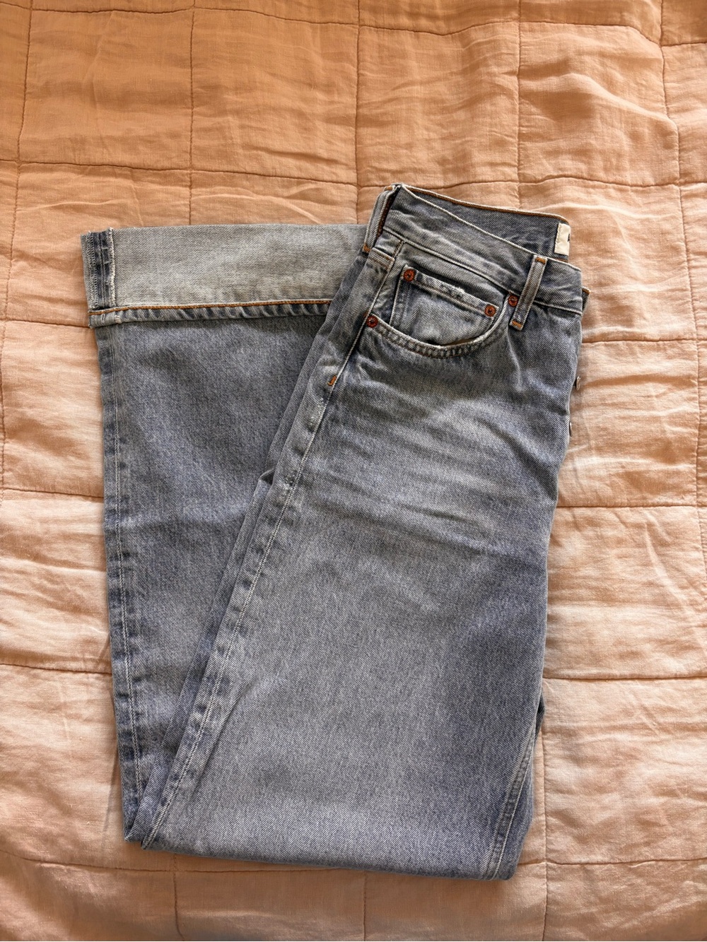 Agolde Dame High Rise Wide Leg Jeans in Showdown - Picture 4 of 5
